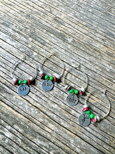 Eat, Drink & Be Merry - wine glass charms